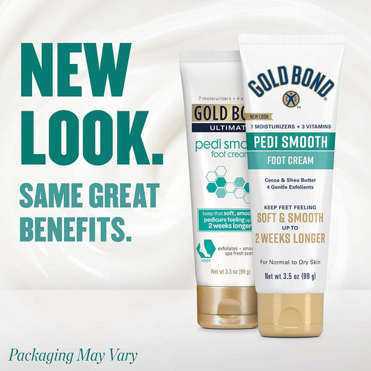 Gold Bond Ultimate Pedi Smooth Foot Cream 3.5 oz., Fresh Spa Scent, Exfoliates & Smoothes
