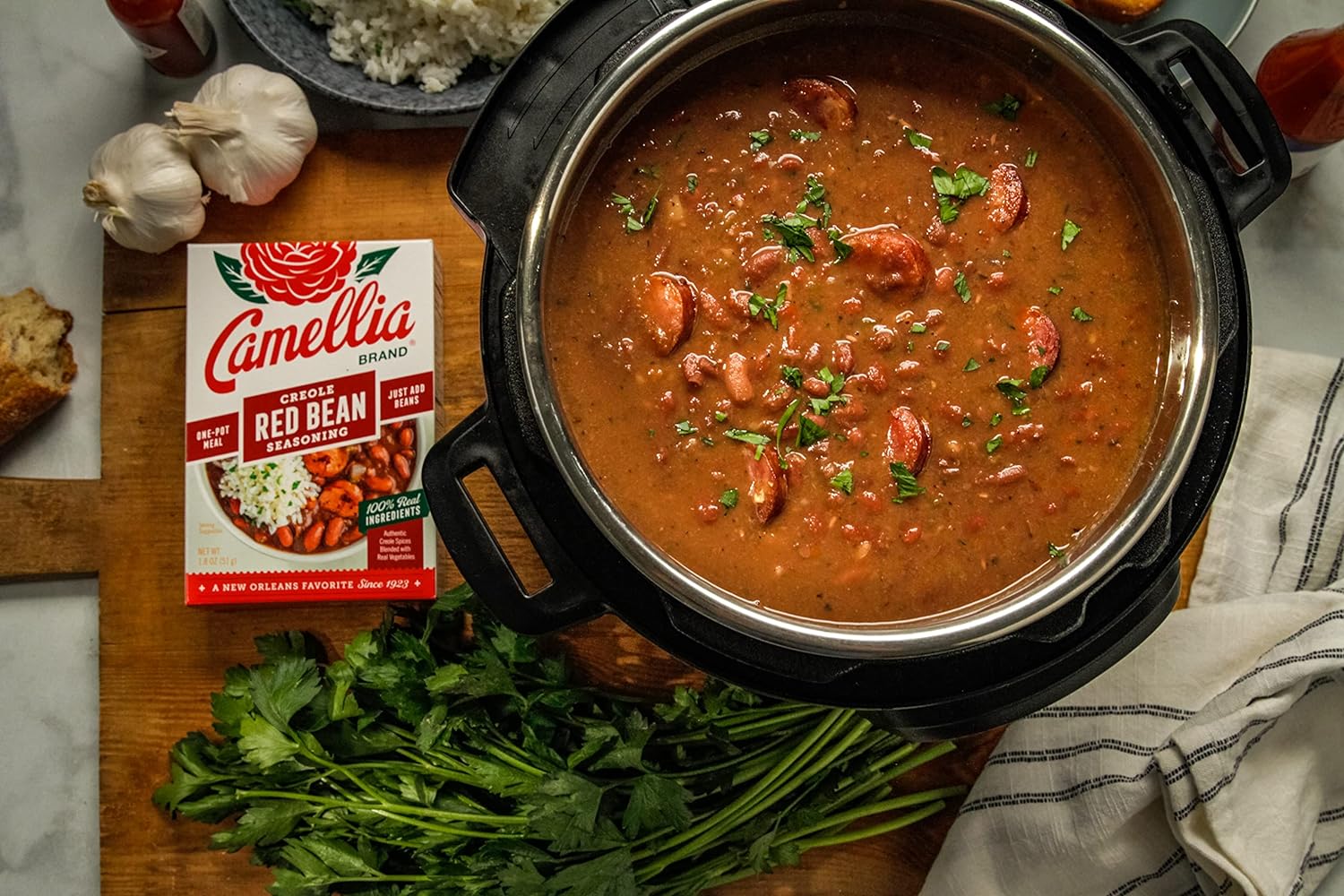 Camellia Brand Dried Red Kidney Beans & Red Bean Seasoning, Authentic Louisiana Flavor (Set of 2) : Grocery & Gourmet Food