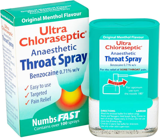 6 X Ultra Chloraseptic Throat Spray Menthol 15Ml