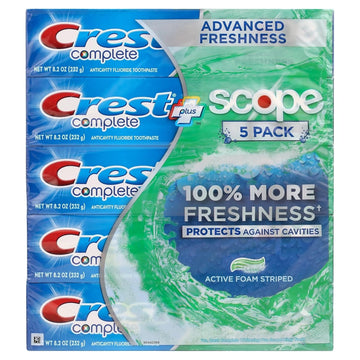 Crest Complete Advanced Flavoridetoothpaste 5 Pack 8.2 Oz Net Wt 41 Oz,, ()