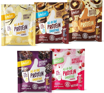 Flavcity Grass Fed Whey Chocolate Protein Powder - Brownie Batter - 25G Protein & 10G Collagen - Made With Organic Cocoa & Coconut Milk - Gluten Free & No Added Sugars (20 Servings)