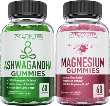 Ashwagandha & Magnesium Gummies For Improved Sleep & Strengthened Body Functions. Ashwagandha Boosts Mood & Energy - Magnesium Helps Recover Muscles & Relieves Cramps - Vegan