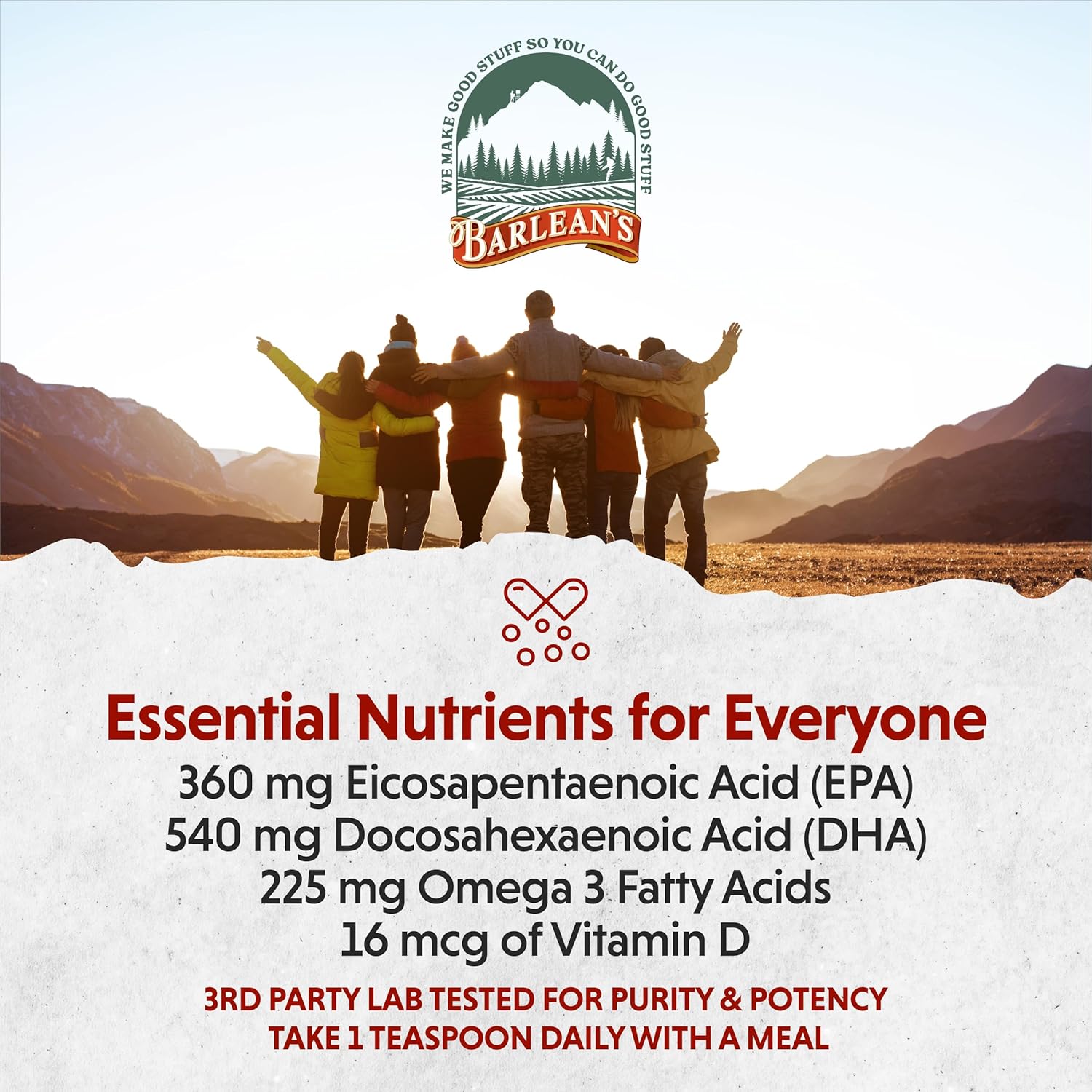 Barlean'S Cod Liver Oil Liquid Supplement, Omega 3 Fish Oil With 900Mg Epa And Dha Plus Vitamin D, Supplements For Joint, Brain, And Heart Health Support, Lemonade Flavor, 8 Oz : Health & Household