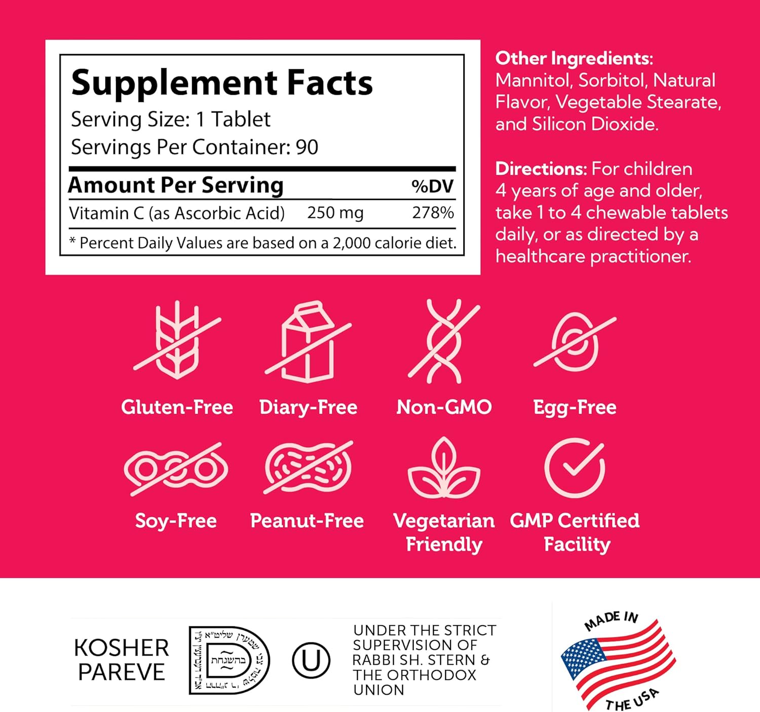 Zahler Junior C Advanced Chewable Vitamin C For Kids - Immune Support Kids Vitamins In Delicious Orange Flavor - Kosher Kids Vitamin C For Immunity - Vitamin C Chewable Antioxidant - (500 Count) : Health & Household