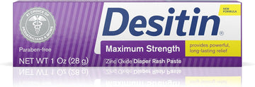 Desitin Maximum Strength Baby Diaper Rash Cream With 40% Zinc Oxide, Travel Size, 1 Oz