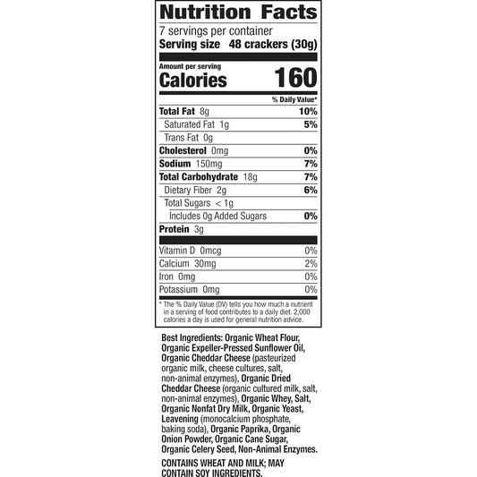 Annie'S Organic Cheddar Bunnies Baked Snack Crackers, Original, 7.5 Oz