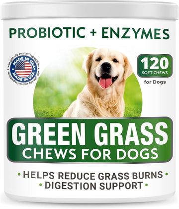 All-Natural Grass Treatment For Dog Urine Bundle - Grass Restore Treats For Dogs - Pee Lawn Repair Chews W Probiotics - Dog Urine Neutralizer Solution For Grass Burn Spots - Made In Usa