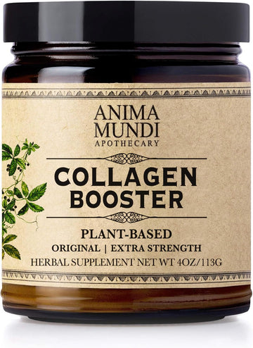 Anima Mundi Apothecary Vegan Collagen Powder - Plant-Based & Organic Collagen Booster - Helps Support Collagen & Keratin Production For Healthy Skin, Hair & Bones (4Oz/113G)