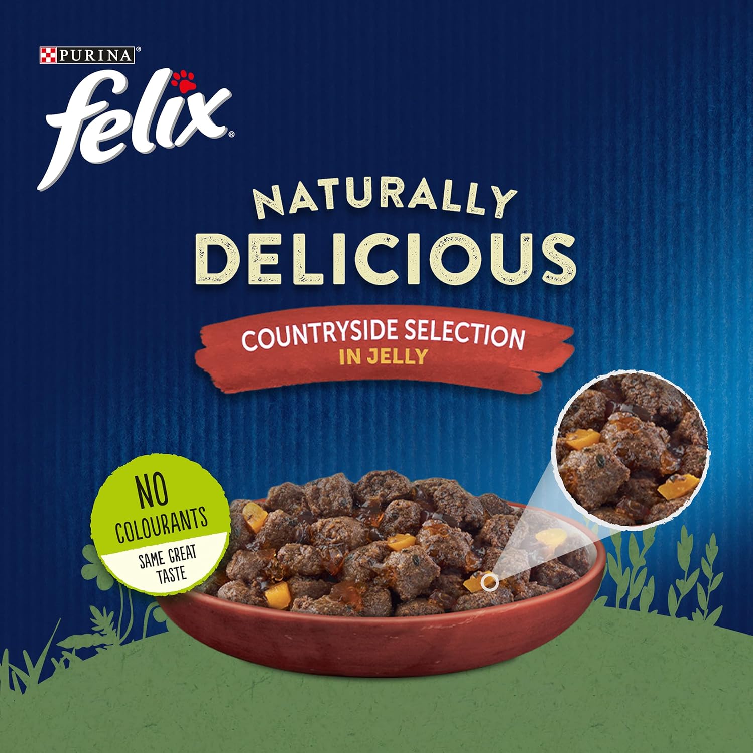 FELIX Naturally Delicious Countryside Selection Wet Cat Food 40x80g :Pet Supplies