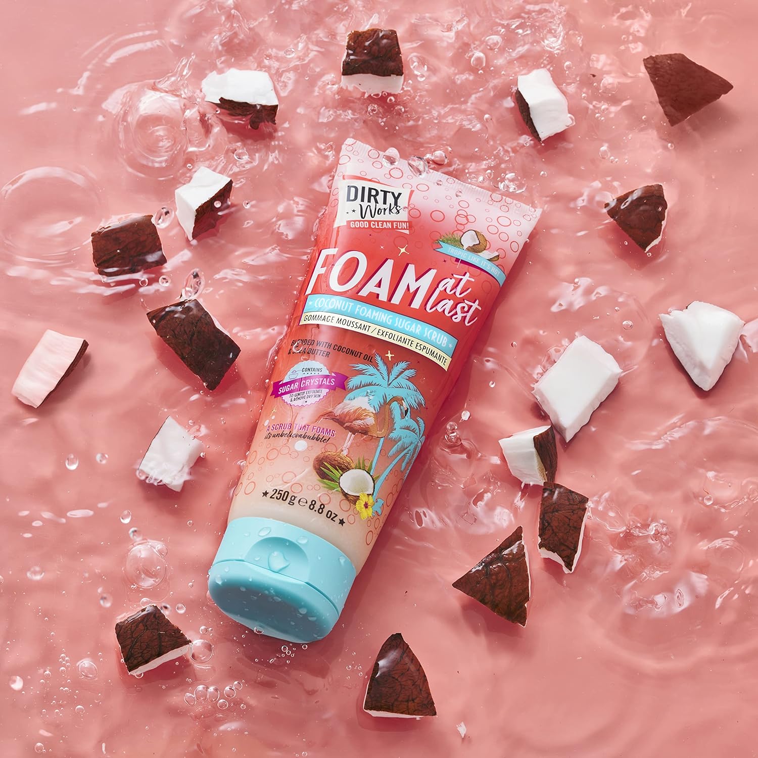 Dirty Works Tropic Like It'S Hot Foam At Last Coconut Foaming Sugar Scrub 250G