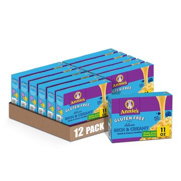Annie'S Deluxe Gluten Free Mac And Cheddar Shells, Rice Pasta & Cheddar Mac N Cheese, 11 Oz