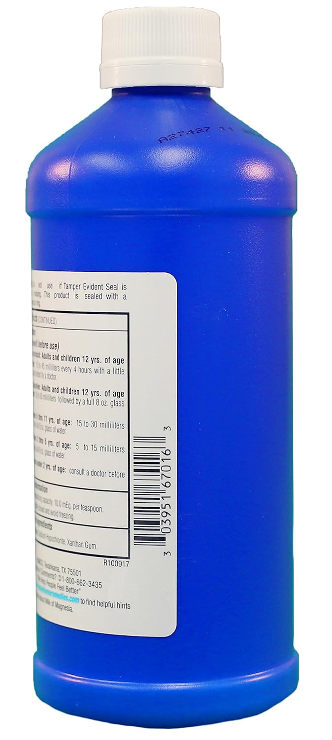 Humco 167216001 Milk Of Magnesia, Usp, 16Oz : Health & Household