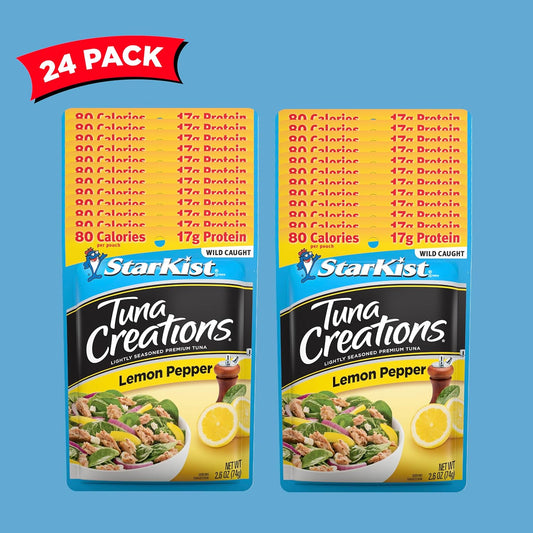 Starkist Tuna Creations, Lemon Pepper, Packaging May Vary, 2.6 Oz, Pack Of 24