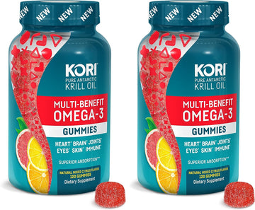 Kori Krill Oil Omega-3 Gummies for Adults | Supports Heart, Brain, Joi