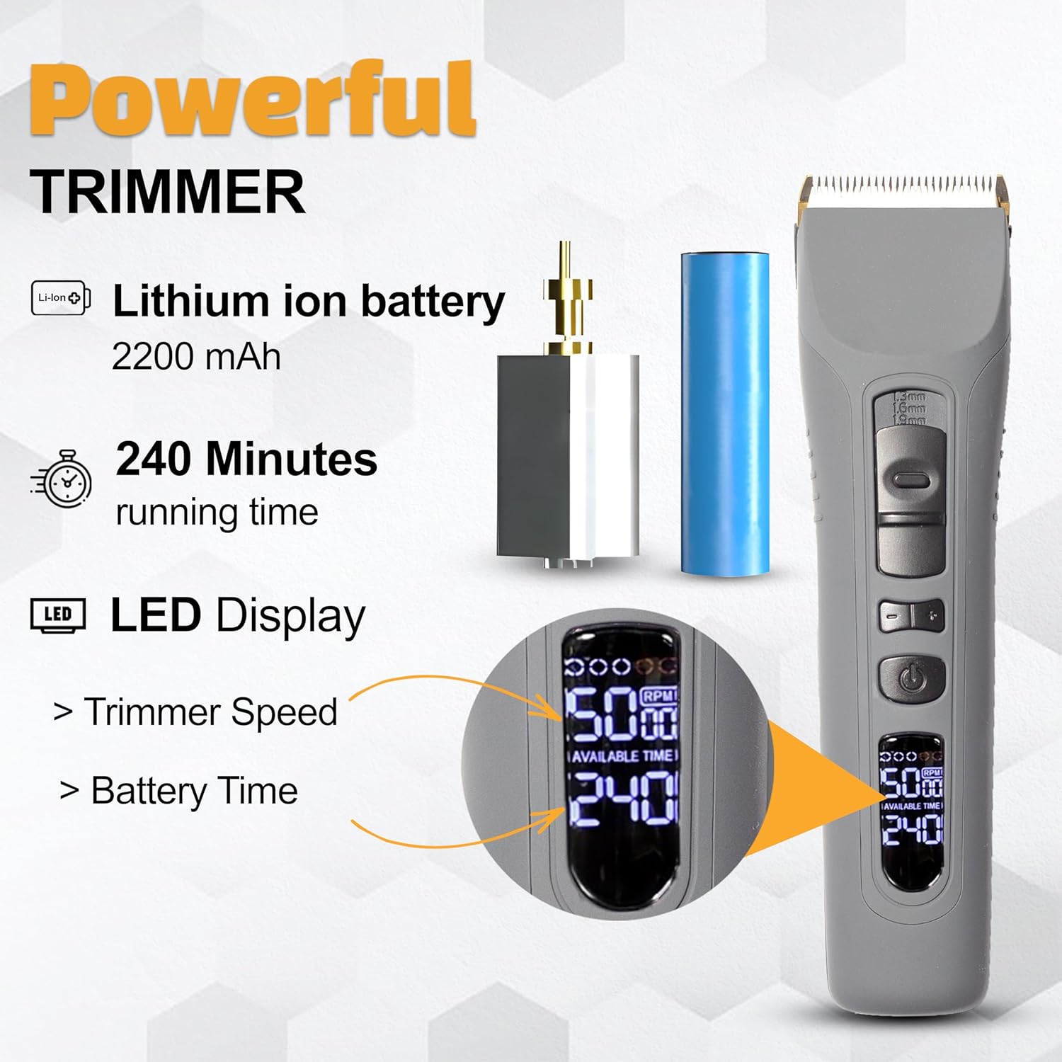 Brio Beardscape V1 Beard Trimmer For Men Professional With Low Friction Ceramic Blade, Cordless Professional Hair Trimmer For Barbers With 4 Hrs Of Long Battery Timing, Ideal For Beard & Body (Gray) : Beauty & Personal Care