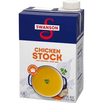 Swanson 100% Natural Chicken Stock, 48 Oz Carton