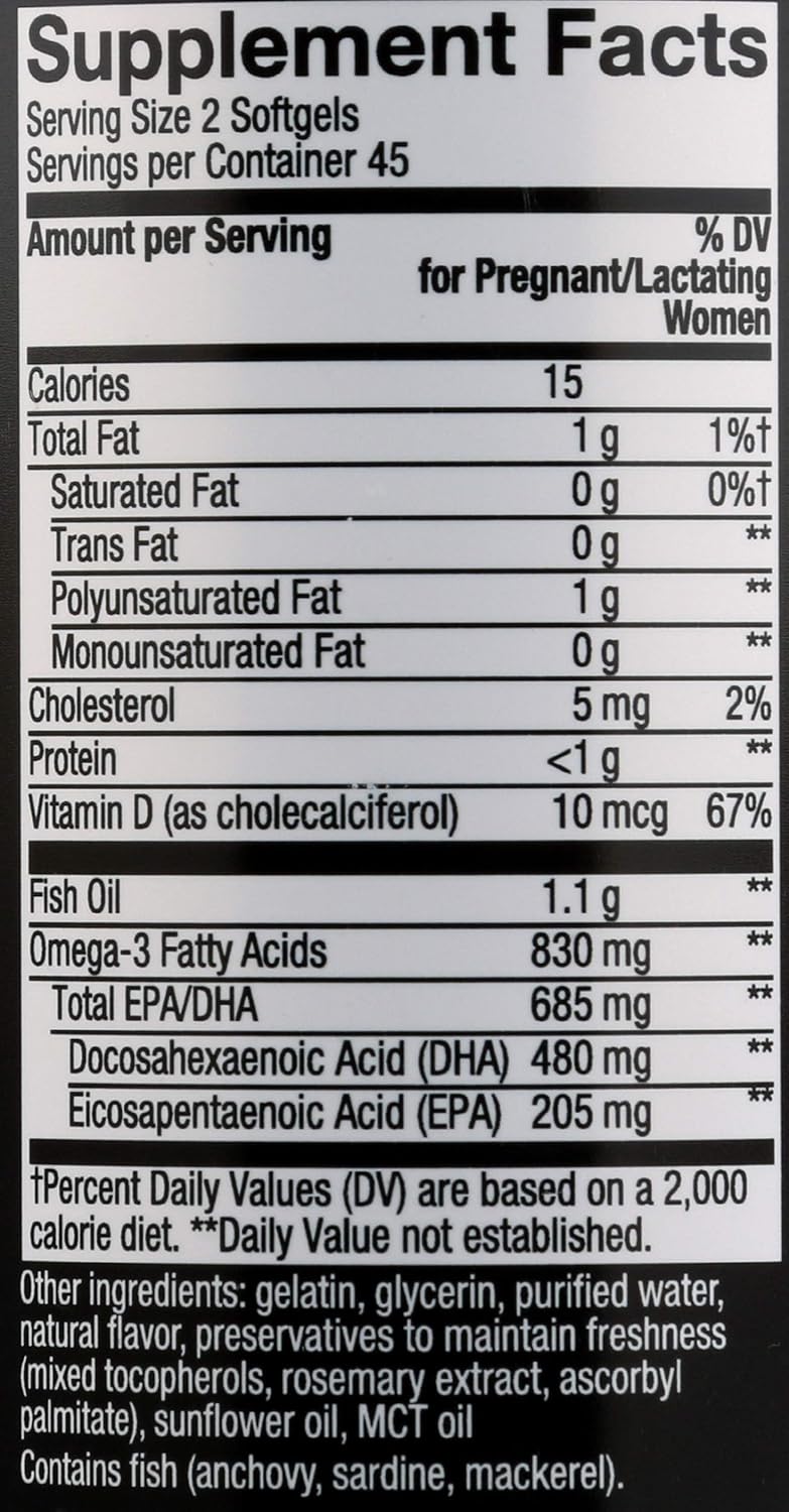 Nature'S Way Ultra Pure Omega3 Prenatal (Wfm) : Health & Household