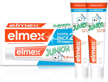 Elmex Junior Zahnpasta, 6-12 Jahre, Doppelpack, 2X75 Ml
