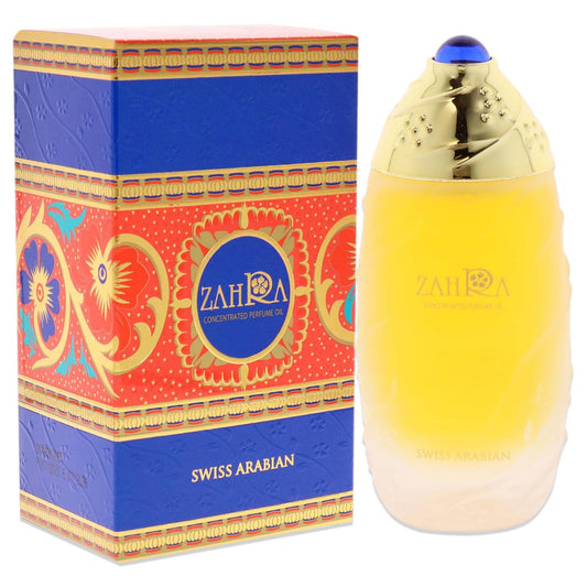 Swiss Arabian Zahra - Luxury Products From Dubai - Long Lasting And Addictive Personal Perfume Oil Fragrance - A Seductive Signature Aroma - 1 Oz