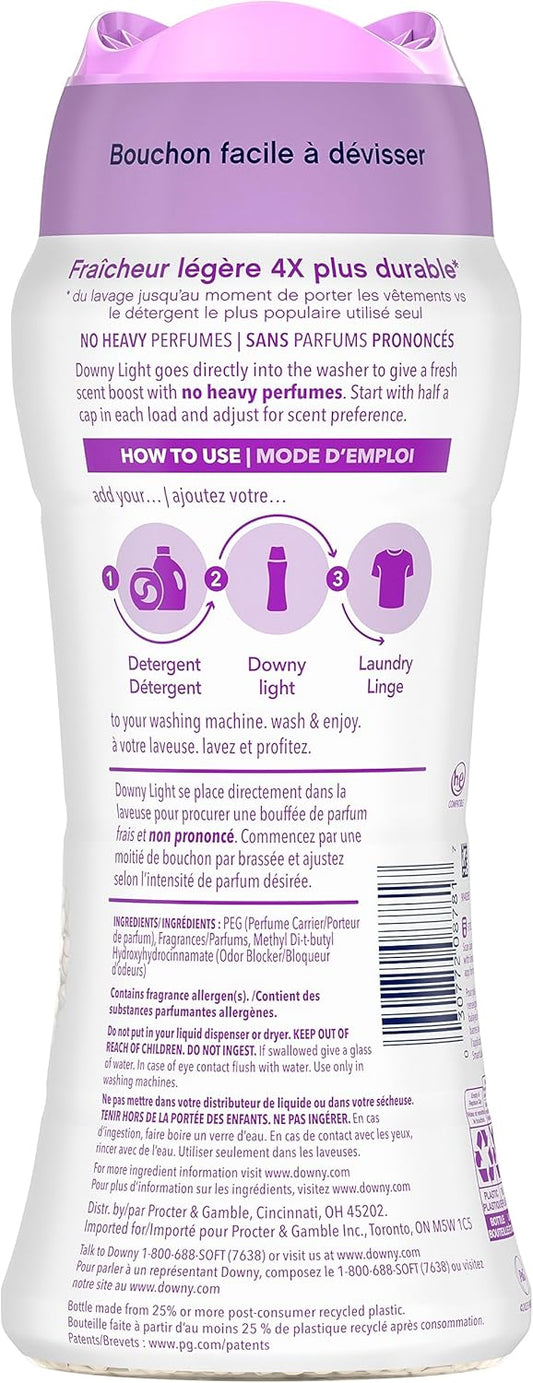 Downy Light Laundry Scent Booster Beads For Washer, White Lavender, 13.4 Oz, With No Heavy Perfumes