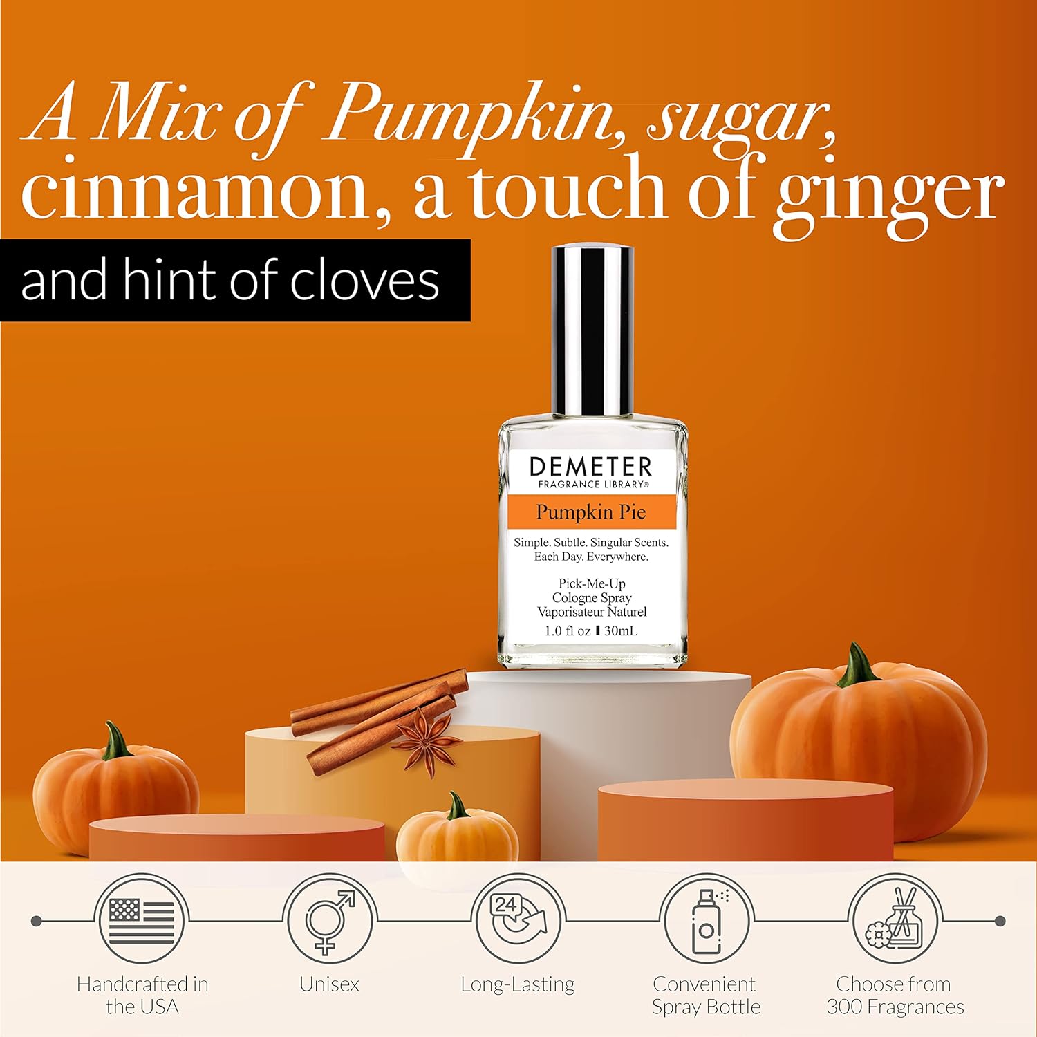 Demeter Pumpkin Pie, 1 Oz Cologne Spray, Perfume For Women And Men : Demeter Cologne : Beauty & Personal Care