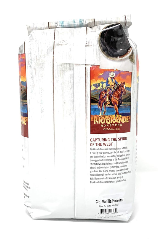 Vanilla Hazelnut - Rio Grande Roasters Vanilla Hazelnut 3 Lb. Bag Whole Bean Coffee