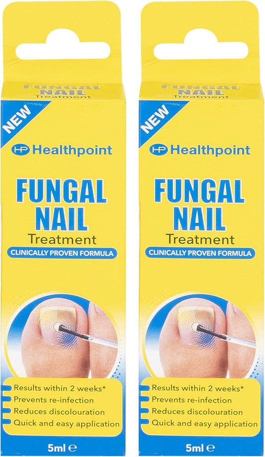 2 Pack Healthpoint Fungal Nail Treatment, Results In 2 Weeks, Prevents Re-Infection, Reduces Discolouration, 5Ml