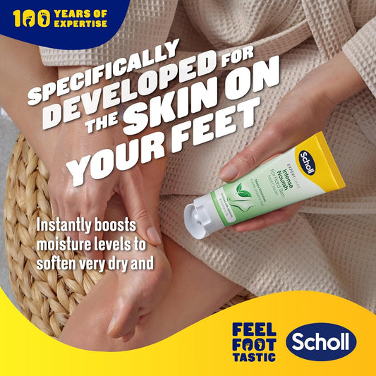 Scholl Expertcare Intense Nourish Foot Cream For Hard Skin 150Ml, Deeply Moisturising Cream With Urea, Vitamin E & Provitamin B5 Complex For Softer Smoother Feet