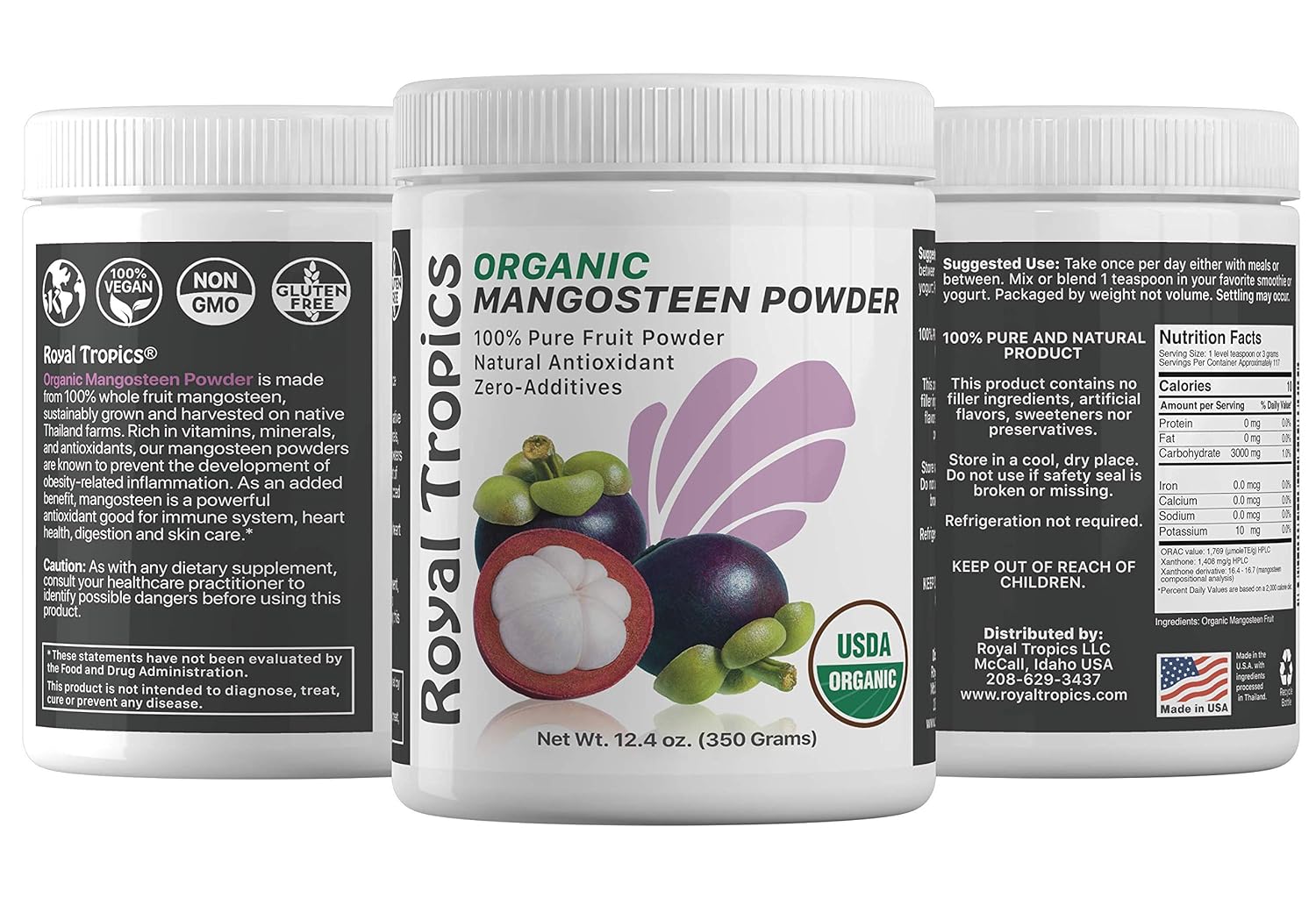 Mangosteen 100% Fruit Powder Pericarp Included : Nutrition Shakes : Grocery & Gourmet Food