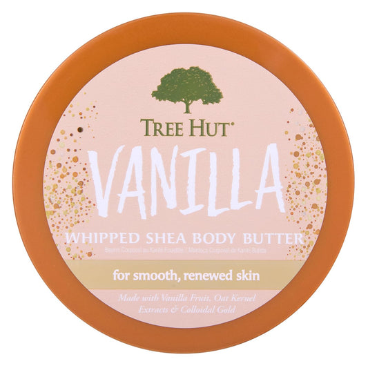 Tree Hut Vanilla Whipped Shea Body Butter | Long-Lasting Hydration Leaves Skin Feeling Soft & Moisturized | Lightweight | Nourishing Essential Body Care | 8.4 Fl Oz