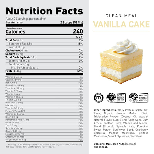 Kaged Clean Meal Replacement Shake With Whey Protein Isolate, Chocolate Peanut Butter, Clean Carbs, Mct Oil Fats, Organic Vitamins And Minerals, 20 Servings