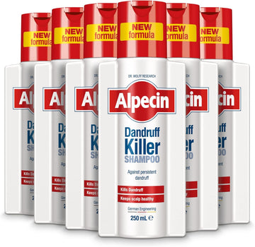 Alpecin Dandruff Killer Shampoo 6X 250Ml | Effectively Removes And Prevents Dandruff | Hair Care For Men Made In Germany