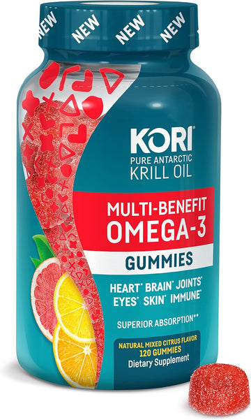 Kori Multi-Benefit Omega-3 Gummies| Heart, Brain, Joint, Eye, Skin, &