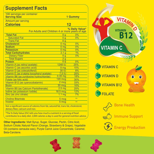 Alfa Vitmains Gummy Bears, 100 Count