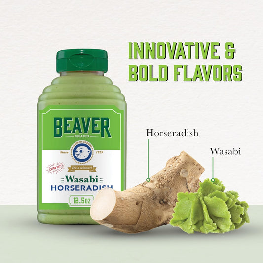 Beaver Extra Hot Wasabi Horseradish, 12.5 Oz Squeeze Bottle