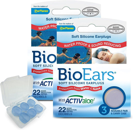 Bioears Soft Silicone Earplugs Multi Pack (2 Pack (6 Pairs))