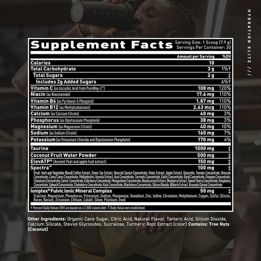 Kaged Electrolytes, Hydration Elite, Premium Electrolyte Powder Supple