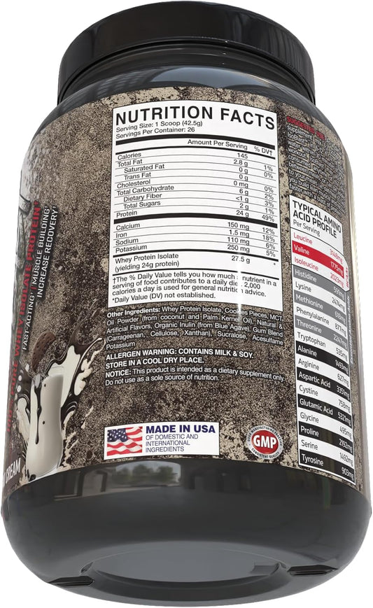 Apollon Nutrition Isoblast - 100% Whey Isolate Protein – Fast-Digesting, Low-Carb, Low-Fat Protein Powder For Muscle Recovery And Lean Muscle (26 Servings, Cookies & Cream) : Health & Household