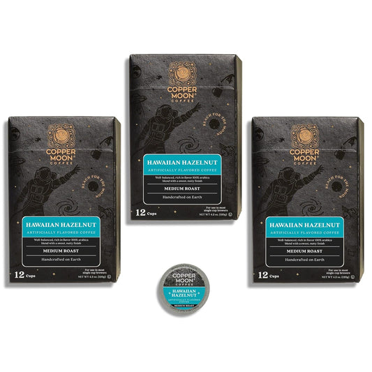 Copper Moon Single Serve Coffee Pods For Keurig K-Cup Brewers, Medium Roast, Hawaiian Hazelnut Blend, 36 Count (Pack Of 1)