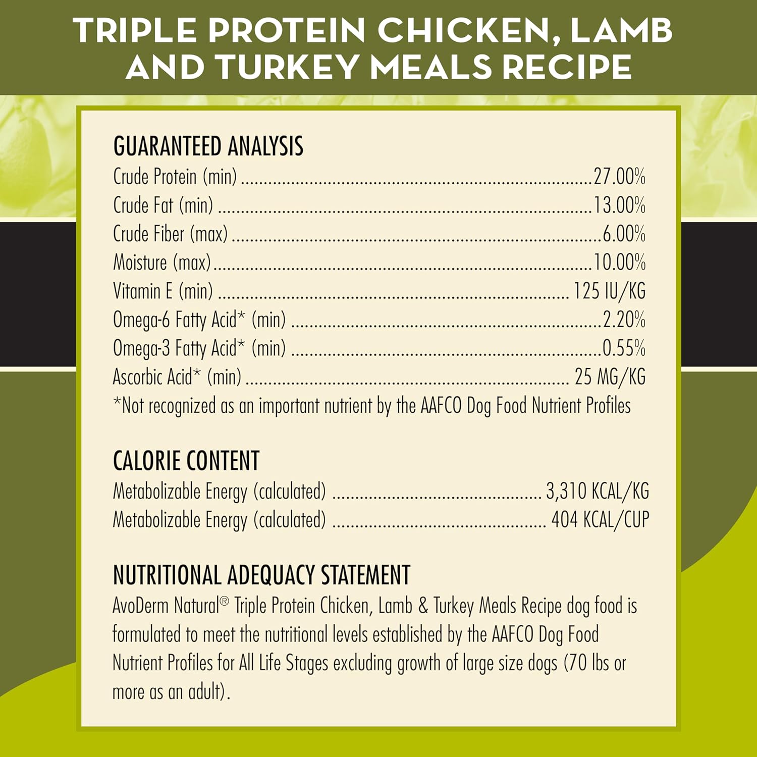 AvoDerm Triple Protein 30lb : Pet Supplies