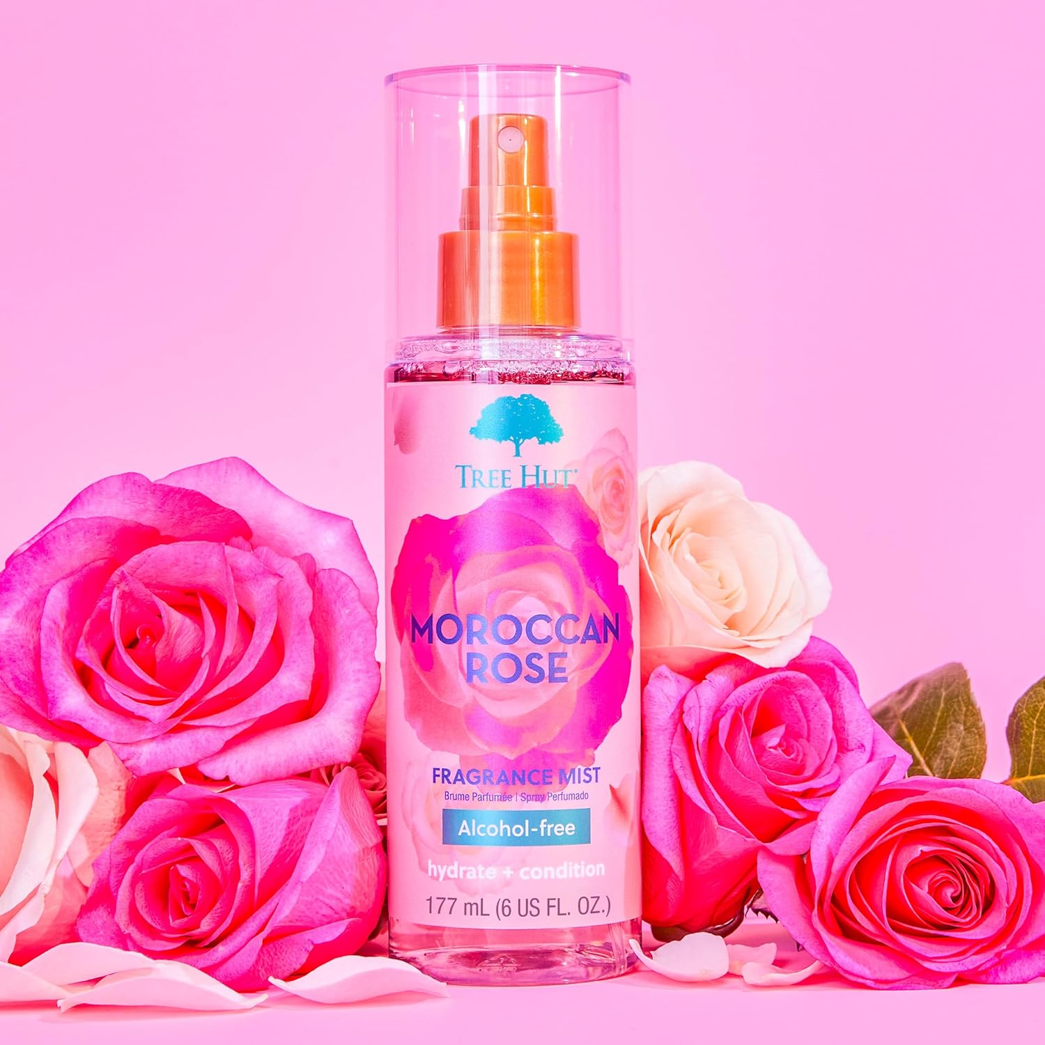 Tree Hut Moroccan Rose Fragrance Mist | Spritz On For A Refreshed Feel Or Layer With Your Favorite Scents | Versatile Body Spray | 6 Fl Oz