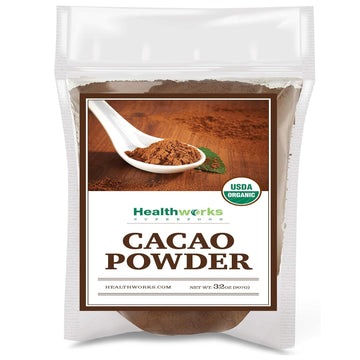 Healthworks Cacao Powder (32 Ounces / 2 Pounds) | Cocoa Chocolate Substitute | Certified Organic | Sugar-Free, Keto, Vegan & Non-Gmo | Peruvian Bean/Nut Origin | Antioxidant Superfood
