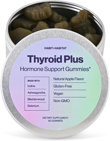 Habit Habitat Thyroid Plus Gummies - Ashwaganda, Iodine, Bladderwrack, Kelp, And Schisandra