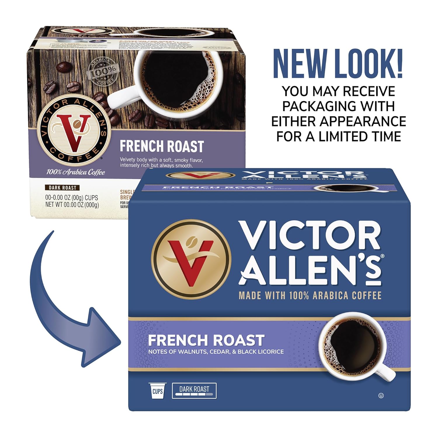 Victor Allen'S Coffee French Roast, Dark Roast, 42 Count, Single Serve Coffee Pods For Keurig K-Cup Brewers