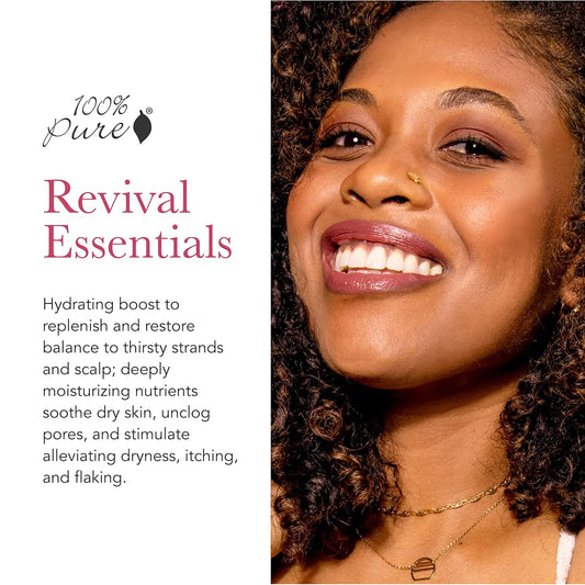 100% Pure Healthy Scalp Conditioner Purifying Burdock & Neem For Dry Damaged Hair Replenishing Itchy Flaky Scalp Hydration For Women & Men - 16 Fl Oz