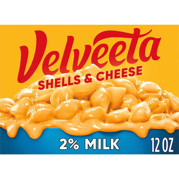 Velveeta Shells & Cheese Pasta With Cheese Sauce & 2% Milk Cheese Meal (12 Oz Box)
