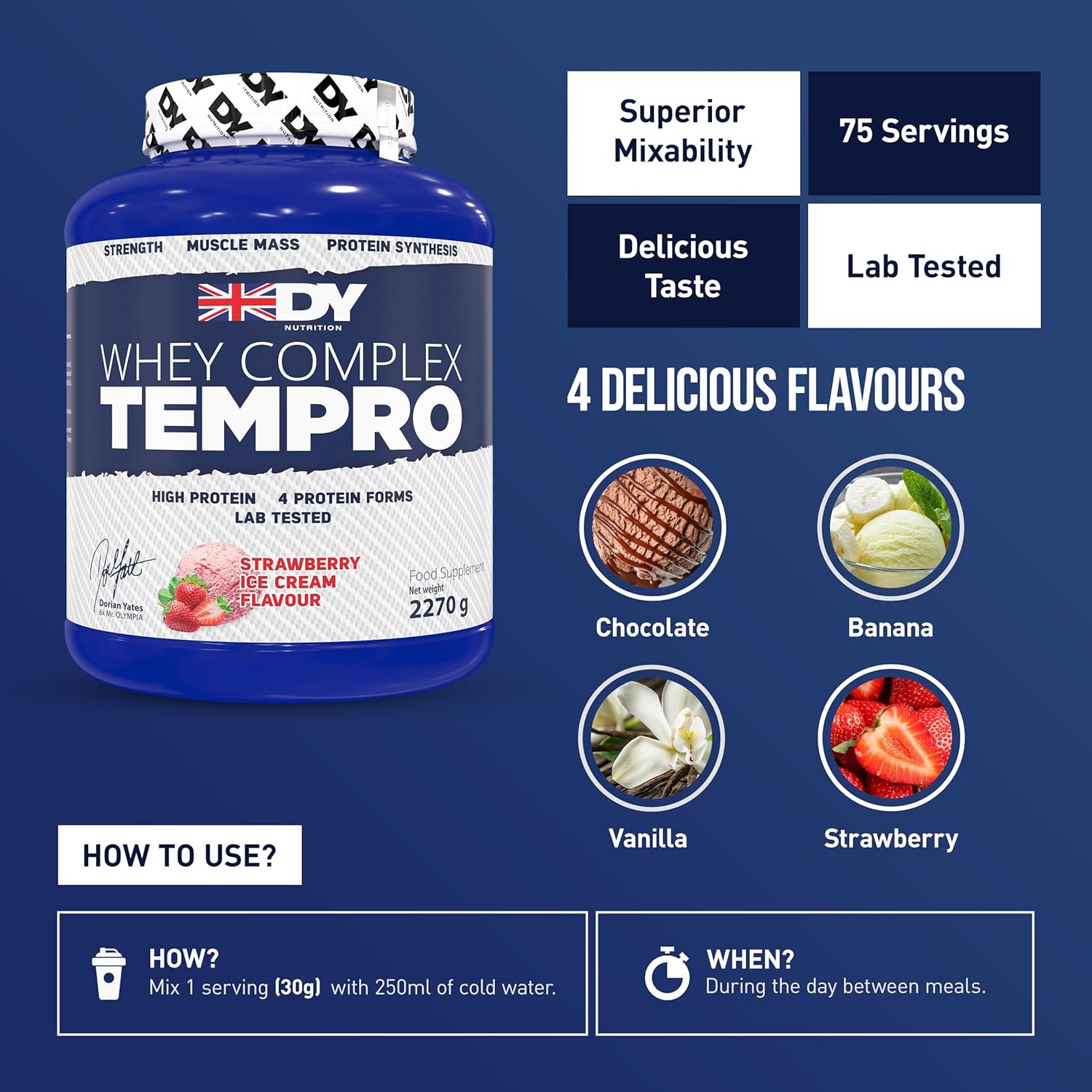 Whey Tempro Protein Complex 2000g Peach : Amazon.co.uk: Health & Personal Care