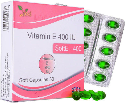 Ved Vitamin-E 400 Iu Softgel Capsule | 30 Days Supply