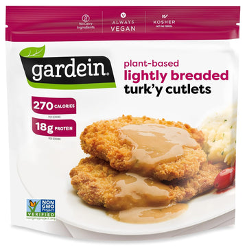Gardein Lightly Breaded Plant-Based Turk'Y Cutlets, Vegan, Frozen, 12.3 Oz