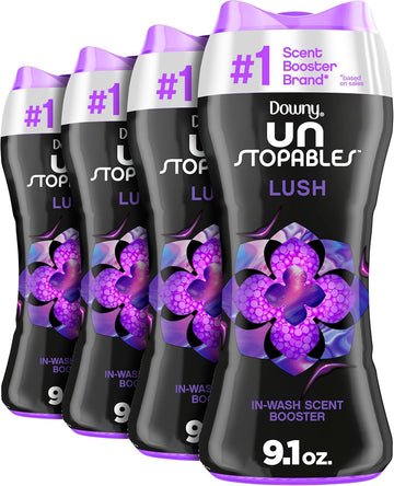 Downy Unstopables Beads, Lush, 9.1 Oz (4 Pack)